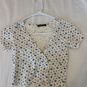 Brandy Melville Floral Amara Wrap Top